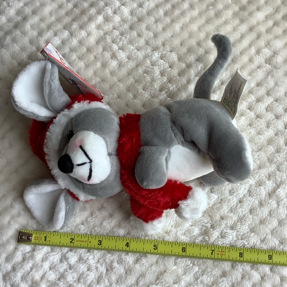 SEARS 2001 Exclusive Plush Wishkers Mouse Red Hat Scarf Stuffed Animal With Tags - Picture 14 of 14